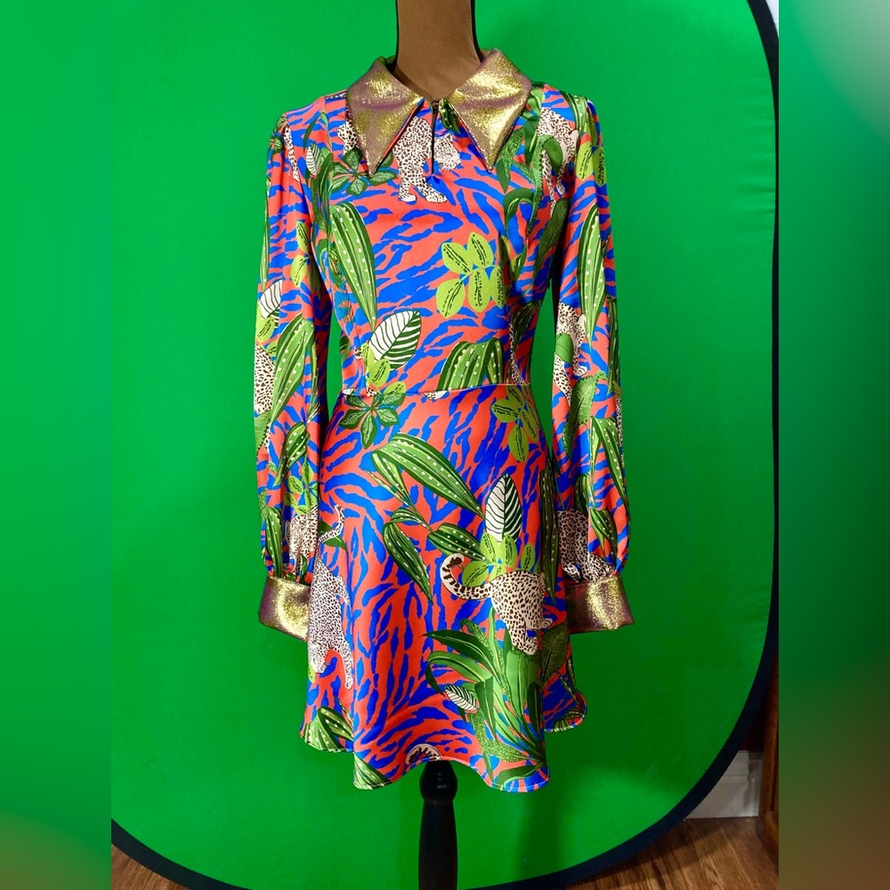 Flared mini dress